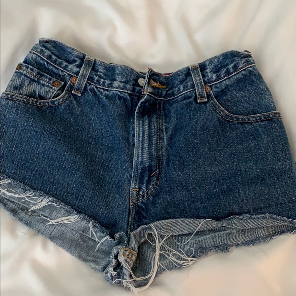 Levi cuffed denim shorts